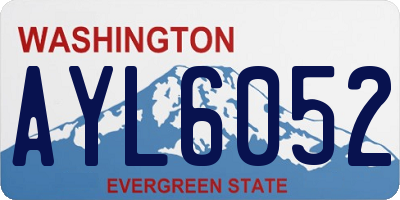 WA license plate AYL6052