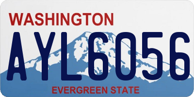 WA license plate AYL6056