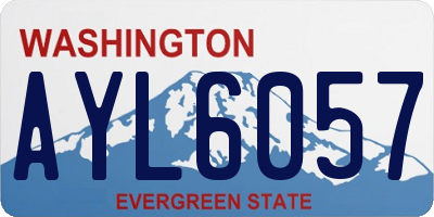 WA license plate AYL6057