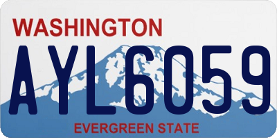 WA license plate AYL6059