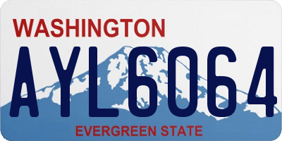 WA license plate AYL6064