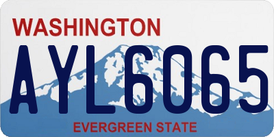 WA license plate AYL6065
