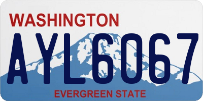 WA license plate AYL6067