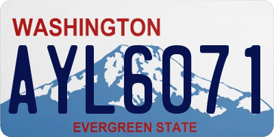 WA license plate AYL6071