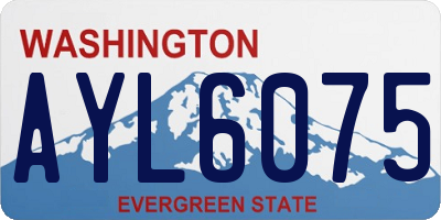 WA license plate AYL6075