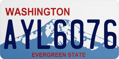WA license plate AYL6076