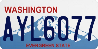 WA license plate AYL6077