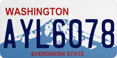 WA license plate AYL6078