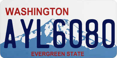 WA license plate AYL6080