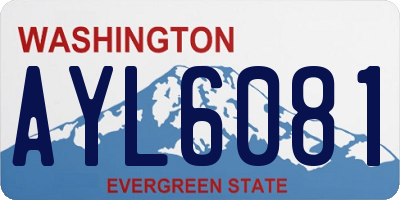 WA license plate AYL6081