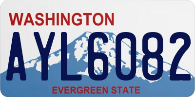WA license plate AYL6082