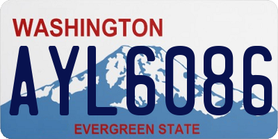 WA license plate AYL6086