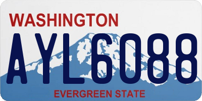 WA license plate AYL6088