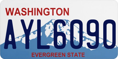 WA license plate AYL6090