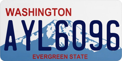 WA license plate AYL6096
