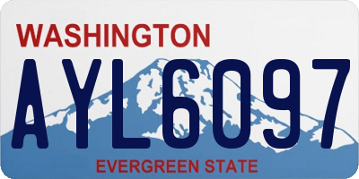 WA license plate AYL6097