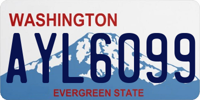 WA license plate AYL6099