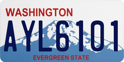 WA license plate AYL6101