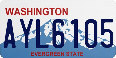 WA license plate AYL6105