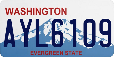 WA license plate AYL6109
