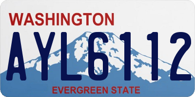 WA license plate AYL6112