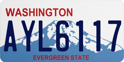 WA license plate AYL6117