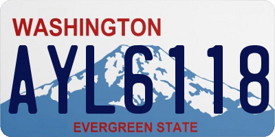 WA license plate AYL6118