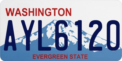 WA license plate AYL6120