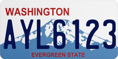 WA license plate AYL6123