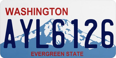 WA license plate AYL6126