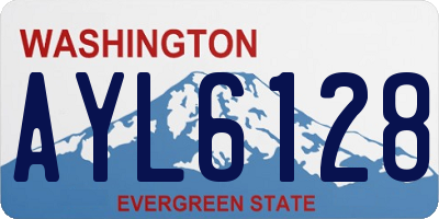 WA license plate AYL6128
