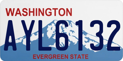 WA license plate AYL6132