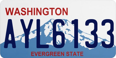 WA license plate AYL6133