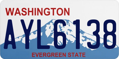 WA license plate AYL6138