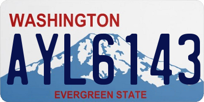 WA license plate AYL6143