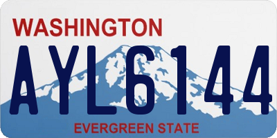 WA license plate AYL6144