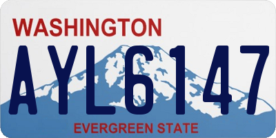 WA license plate AYL6147