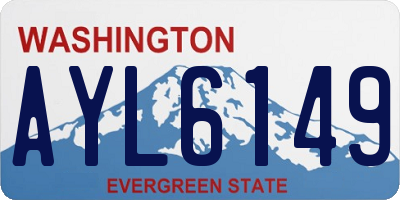 WA license plate AYL6149