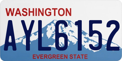 WA license plate AYL6152