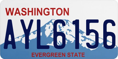 WA license plate AYL6156