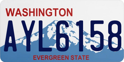 WA license plate AYL6158