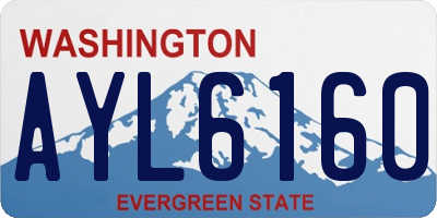 WA license plate AYL6160
