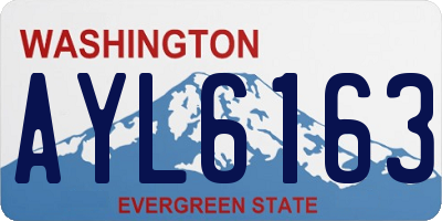 WA license plate AYL6163