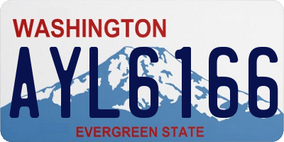 WA license plate AYL6166