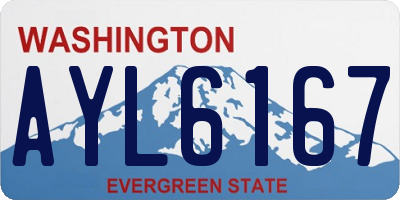 WA license plate AYL6167