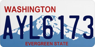 WA license plate AYL6173