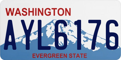 WA license plate AYL6176