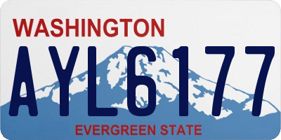 WA license plate AYL6177