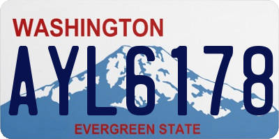 WA license plate AYL6178
