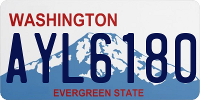 WA license plate AYL6180
